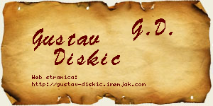 Gustav Diskić vizit kartica